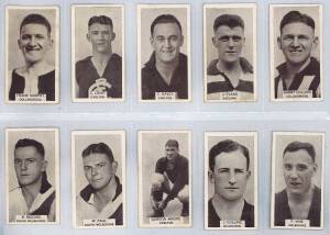 c1906-76 football cards, noted Wills "Footballers 1933" [200]; 1926 Craig & Hales "Australian Sportsmen & Racehorses" [1/30 footballers]. Poor/VG. Inspection will reward.