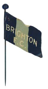 1908 Wills "Football Flags Shaped with Pin" [1/27] - Brighton. G/VG.