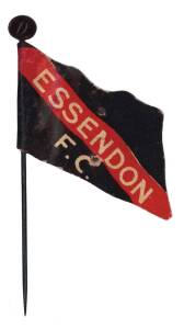 1908 Wills "Football Flags Shaped with Pin" [1/27] - Essendon Town. Fair/G (two pin-holes).