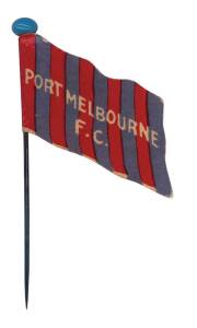1908 Wills "Football Flags Shaped with Pin" [1/27] - Port Melbourne. G/VG.