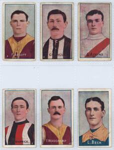 1908-09 Sniders & Abrahams "Australian Footballers", Series D, part set [45/60]. Fair/VG.