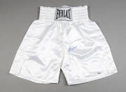 MUHAMMAD ALI, signature on pair of "Everlast" boxing shorts. With 'Online Authentics' No.OA-8090169.