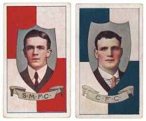 1913-14 Sniders & Abrahams "Victorian Footballers", Series I (Shields), part set [15/60]. Fair/VG (one trimmed).