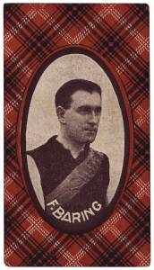 1921 McIntyre Bros "Football Champions Series 1" - F.Baring (Essendon). G/VG.