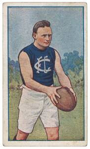 1922 J.J.Schuh (Magpie Cigarettes) "Victorian League Footballers" (half to full-length portraits), part set [51/60]. Fair/VG.