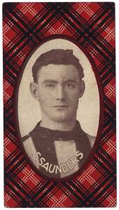 1922 McIntyre Bros "Football Champions Series 2" - S.Saunders (Collingwood). G/VG.