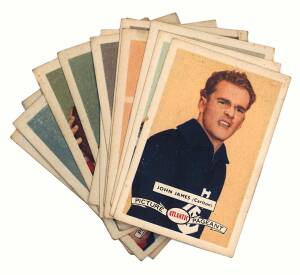 1958 Atlantic "Victorian League Stars" [14/128] plus 1966 Mobil "Footy Photos 1966" [12/40 + 1 spare] and empty albums from 1965 & 1966.