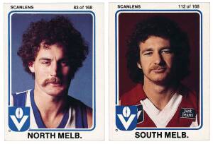 1981 Scanlens "Footballers", complete set [168], plus Checklists [12] & "V.F.L. Footy Fun Game" (9). Mainly G/VG.