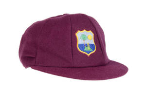 WEST INDIES TEST CAP, maroon wool,&nbsp;embroidered West Indies badge on front, player unknown. G/VG condition