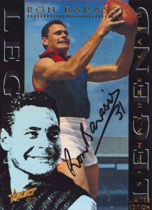 1997 Select "Signature Cards" [10] - Ron Barassi, James Hird, Michael Voss, Tony Lockett, Glen Archer, Robert Harvey, Derek Kickett, Matthew Richardson, Tony Modra & Ben Cousins. All numbered 201 of 250. G/VG.