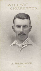 1911 Wills (Australia) "Australian & English Cricketers", almost complete set [58/59]. Condition varies (as usual), mainly Fair/VG.