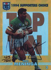 1994 Dynamic "ARL Series 2 Signature Cards", complete set [2] - Mal Meninga & Terry Lamb. VG.