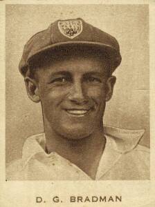 1934 Dudgeon & Arnell (Patrol Tobacco) "1934 Australian Test Team", part set [13/16], including Don Bradman. Fair/VG.