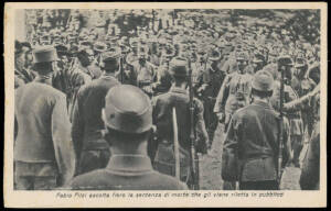 MILITARY Album with a mostly French collection of World War I Cards focusing on war damage to towns & buildings, with bilingual captions (100 approx); also some Waterloo subjects & a few World War II; then Australian War Memorials in Canberra Sydney & Mel