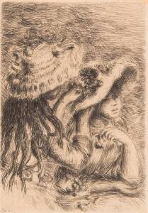 PIERRE AUGUSTE RENOIR (1841-1919), Le Chapeau &Eacute;pingl&eacute; 1894, post-humous etching, 11.5 x 8 cm