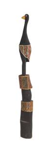 Pukumani Pole, Tiwi Islands, carved wood & natural earth pigments. 135cm