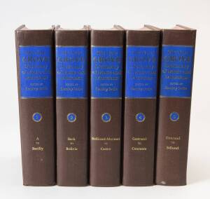 New Groves Dictionary of Music & Musicians (20 volumes).