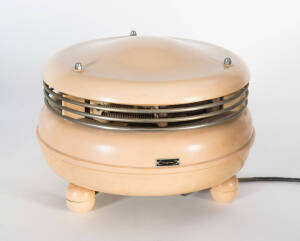 An Art Deco bakelite and chrome "Kosyaire" mushroom heater by Delco - Remy - Hyatt. 27cm high, 37cm diameter