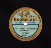 78rpm LP RECORDS, Cricket: "Pat Hanna Discourses on Cricket" & "The Gospel According to Cricket"; plus Horse Racing: "The Bar-One Stakes/ The Bar-One Cup", made by Century Records (Sydney), with original album sleeve & insert.&nbsp;