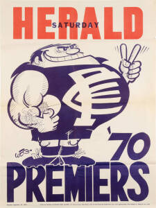 CARLTON: 1970 original Weg poster, depicting Blues player with 6 fingers. Good condition (minor peripheral faults).