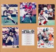 NFL: Framed displays (4) with total 22 signed photographs, noted Emmitt Smith, Troy Aikman, Terrell Davis, Marcus Allen, Ray Nitschke & Dick Butkus. Largest 67x97cm. Most with CoAs.  - 2