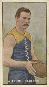 1905-06 Sniders & Abrahams "Australian Footballers", Series B, comprising "Victorian League Players"&nbsp;[35/56] & "Victorian Association Players" (including Richmond & Essendon Association) [4/20]. Fair/VG. Rare. (Total 39).