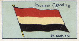 1908 Wills "Victorian Football Club Flags", part set [17/29] plus 23 spares - useful for collecting all the variations. Fair/VG.