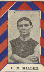 1909 Unknown "South Australian Footballers" [1/56] - H.M.Miller (Norwood). Fair/G condition. Extremely rare.