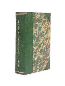 "The Cricket Chronicle for The Season 1863" by Captain W.Bayly [London, 1864], rebound without covers. The rare early cricket annual was published for just one year in 1864, the same year as the first edition of Wisden. It failed to compete with its rival