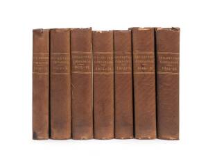 "John Lillywhite's Cricketers' Companion", for 1865-1885 [London 1865-85], complete set bound in seven volumes. Fair/Good condition.