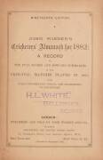 "Wisden Cricketers' Almanack for 1882", original paper wrappers. Good condition.