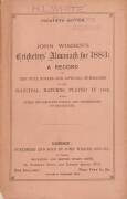 "Wisden Cricketers' Almanack for 1883", original paper wrappers. Fair/Good condition.