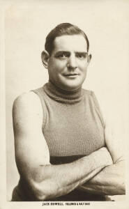 1922 Footscray Football Club "Player Postcard Series" [1/20 known] - Jack Howell, Follower & Half Back. G/VG condition. Rarity 10.
