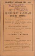 "Wisden Cricketers' Almanack for 1887", original paper wrappers. Fair/Good condition.