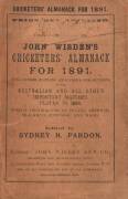 "Wisden Cricketers' Almanack for 1891", original paper wrappers. Fair/Good condition.