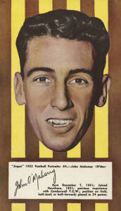 1953 Argus "1953 Football Portraits", large size (11x19cm), the complete set of Hawthorn players. G/VG.