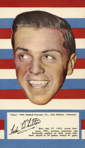 1953 Argus "1953 Football Portraits", large size (11x19cm), almost complete set of Footscray players [5/72]. G/VG.