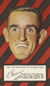 1953 Argus "1953 Football Portraits", large size (11x19cm), almost complete set of Essendon players [5/72]. G/VG.