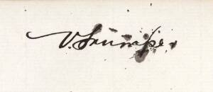 VICTOR TRUMPER, pen signature on page from Ranjitsinhji's "Jubilee Book of Cricket". Collected by L.C.Palariet.