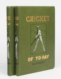 "Cricket of To-day and Yesterday", two volume set, by Percy Cross Standing [London, 1902], with extensive photos and 13 colour plates. Fair/Good condition.