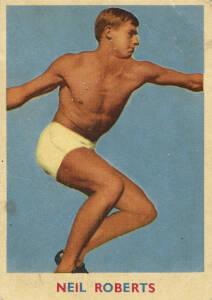 1963 Scanlens "Footballers" No.10 Neil Roberts (St.Kilda). Fair/G.
