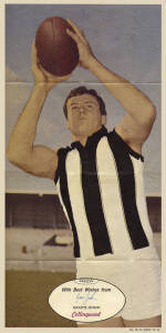 1971 Scanlens "Footballers" poster, No.18 Graeme Jenkin (Collingwood). Folded, though extremely scarce.