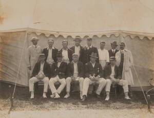 1913-14 AUSTRALIAN TOUR TO NEW ZEALAND, photograph of the Australian team by Ellerbeck Studios, Gisborne, size 34x29cm.