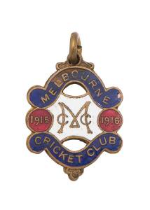 MELBOURNE CRICKET CLUB, 1915-16 membership badge, made by Bentley, No.2429.