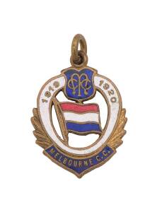 MELBOURNE CRICKET CLUB, 1919-20 membership badge, made by Bentley, No.1016.