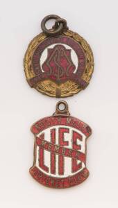 SOUTH MELBOURNE CRICKET CLUB, Life Members badges, one c1930, other dated 1950-51.