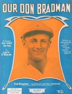 DON BRADMAN: 8-page song sheet for "Our Don Bradman" (1930). VG condition.