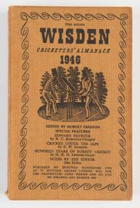 "Wisden Cricketers' Almanack for 1946" , buff linen covers. Good condition.