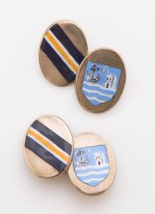 SCARBOROUGH CRICKET CLUB: Boxed pair of Scarborough Cricket Club cuff-links. Australia's match at the Scarborough Cricket Festival was usually one of the last matches of an English tour.