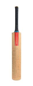 1984 ADELAIDE OVAL CENTENARY, full size "Gray-Nicolls" Cricket Bat with 56 signatures on reverse including Don Bradman, Gary Sobers, Richie Benaud, Bob Simpson, Ian Chappell, Allan Border, Kim Hughes, Greg Chappell, Zaheer Abbas, Bill Lawry & Arthur Morri